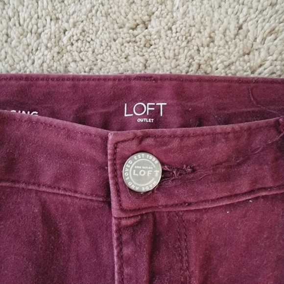 2/$20 LOFT Burgundy Legging Pants 8 - Picture 3 of 10